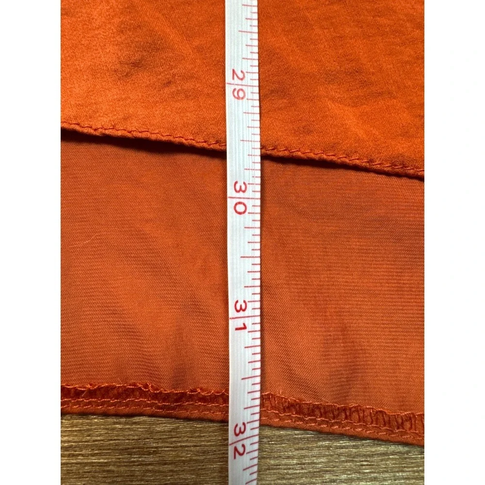 PrettyLittleThing Satin Wrap Dress Womens Size 6 Rust NWT Twist Front Mini